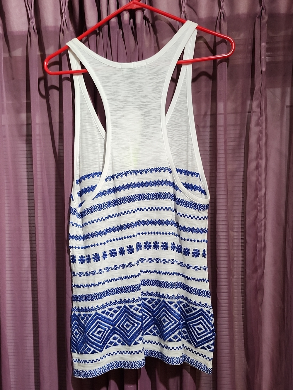 Sam Edelman Embroidered Racerback Tank Top L - Picture 3 of 6